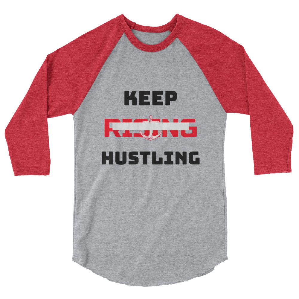 KEEP RISING HUSTLING - 3/4 sleeve raglan shirt