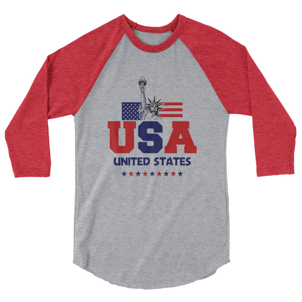 UNITED STATES OF AMERICA - 3/4 sleeve raglan shirt