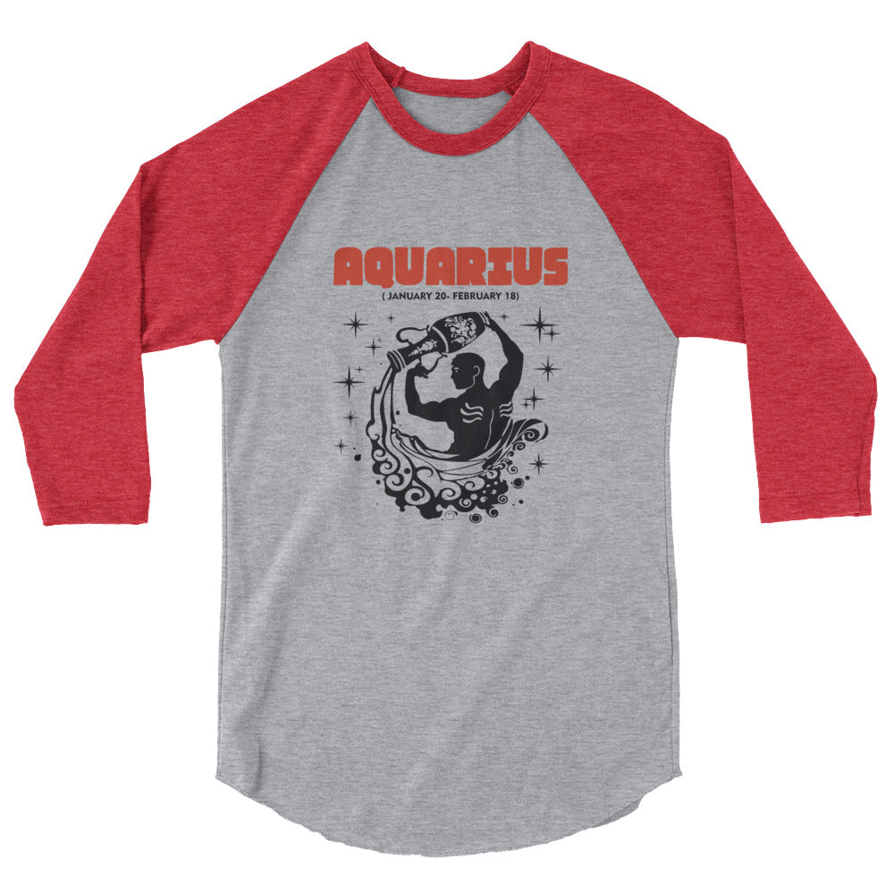 AQUARIUS - 3/4 sleeve raglan shirt