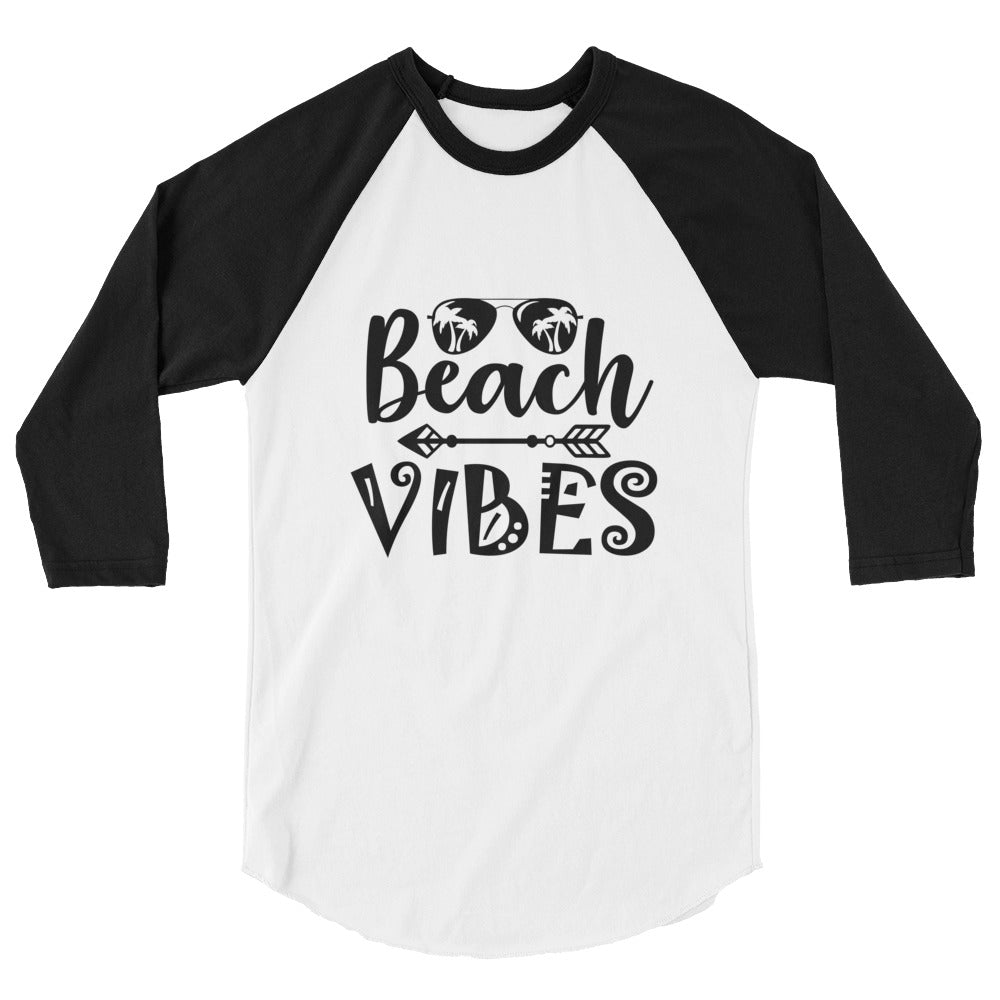 Beach Vibes- 3/4 sleeve raglan shirt