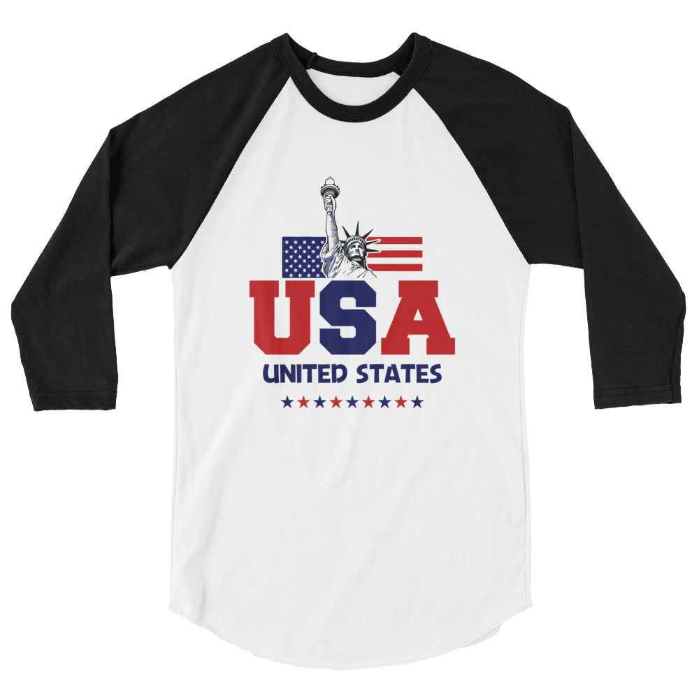 UNITED STATES OF AMERICA - 3/4 sleeve raglan shirt