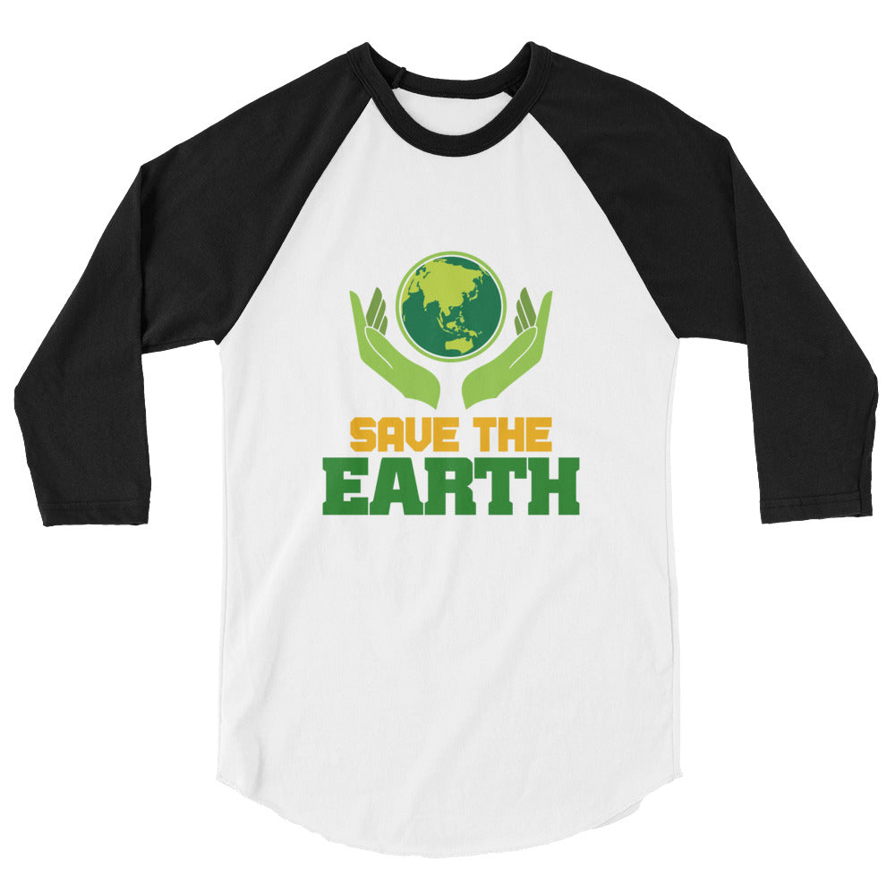 SAVE THE EARTH - 3/4 sleeve raglan shirt