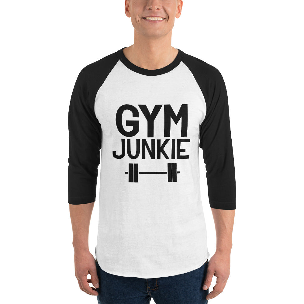 GYM JUNKIE - 3/4 sleeve raglan shirt
