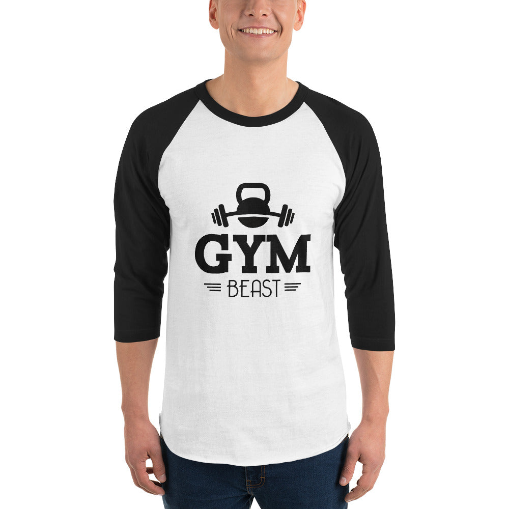 GYM BEAST - 3/4 sleeve raglan shirt