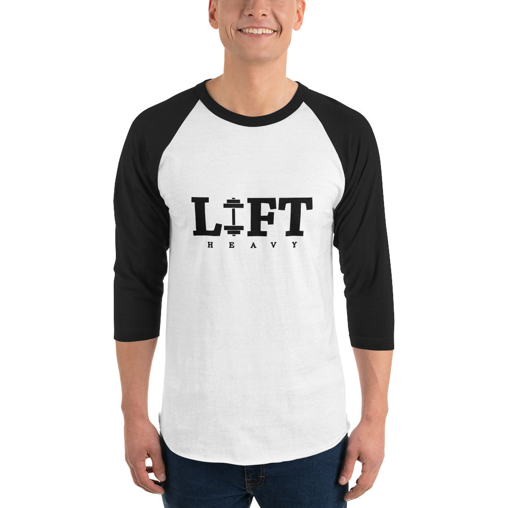 LIFT HEAVY - 3/4 sleeve raglan shirt