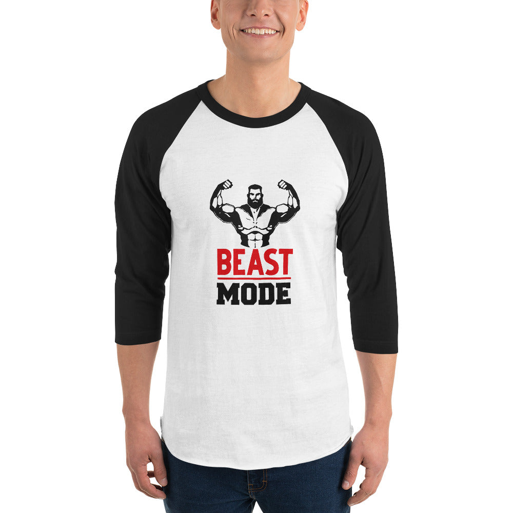 BEAST MODE - 3/4 sleeve raglan shirt