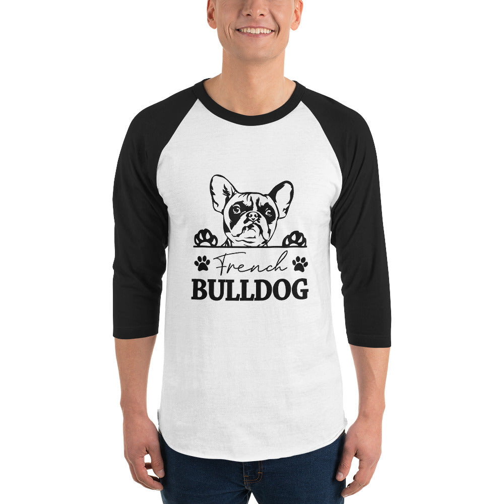 FRENCH BULLDOG - 3/4 sleeve raglan shirt