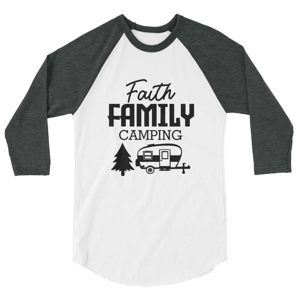 Family Camping- 3/4 sleeve raglan shirt