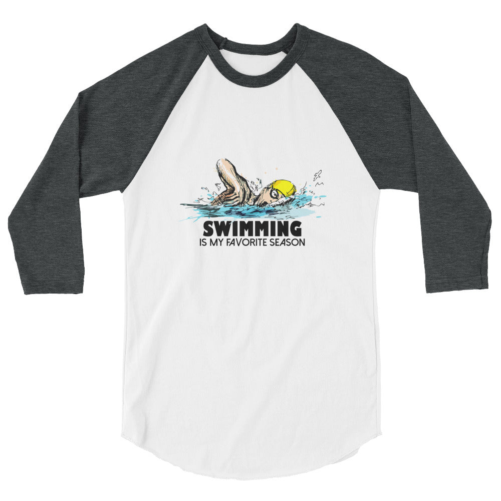 Swimming- 3/4 sleeve raglan shirt