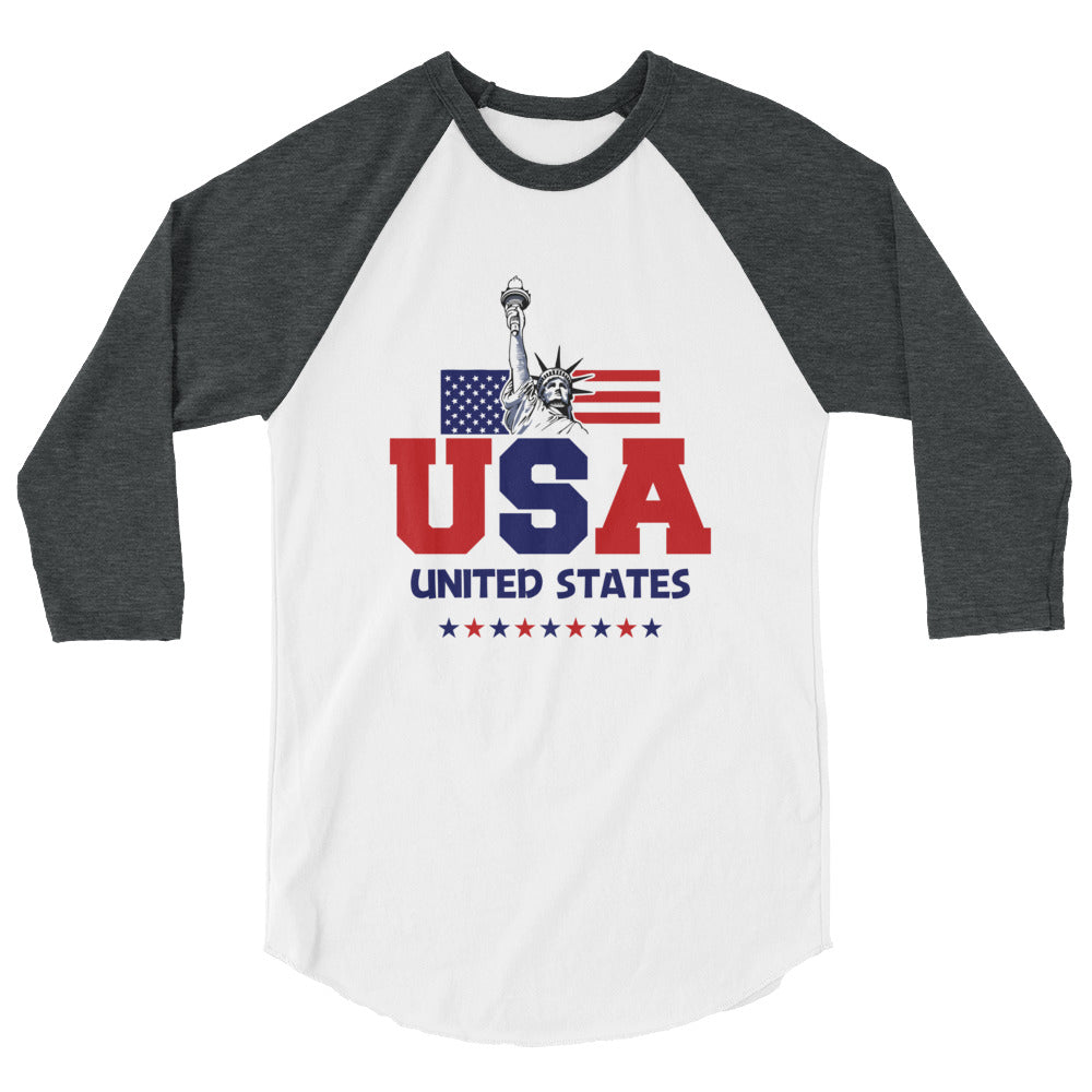 UNITED STATES OF AMERICA - 3/4 sleeve raglan shirt