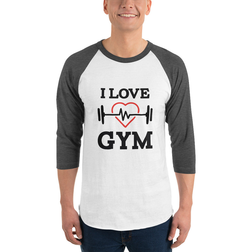 I LOVE GYM - 3/4 sleeve raglan shirt