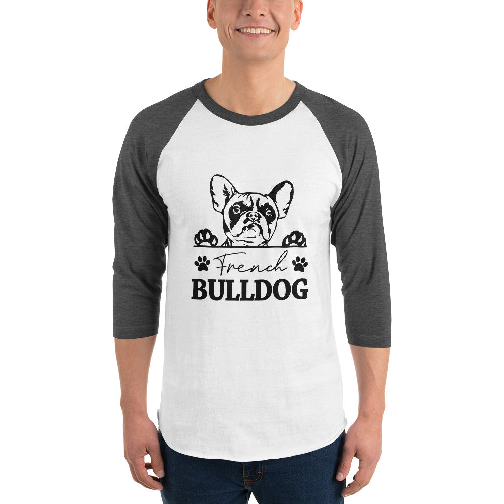 FRENCH BULLDOG - 3/4 sleeve raglan shirt