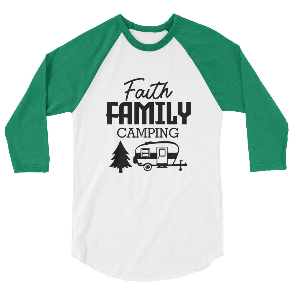 Family Camping- 3/4 sleeve raglan shirt