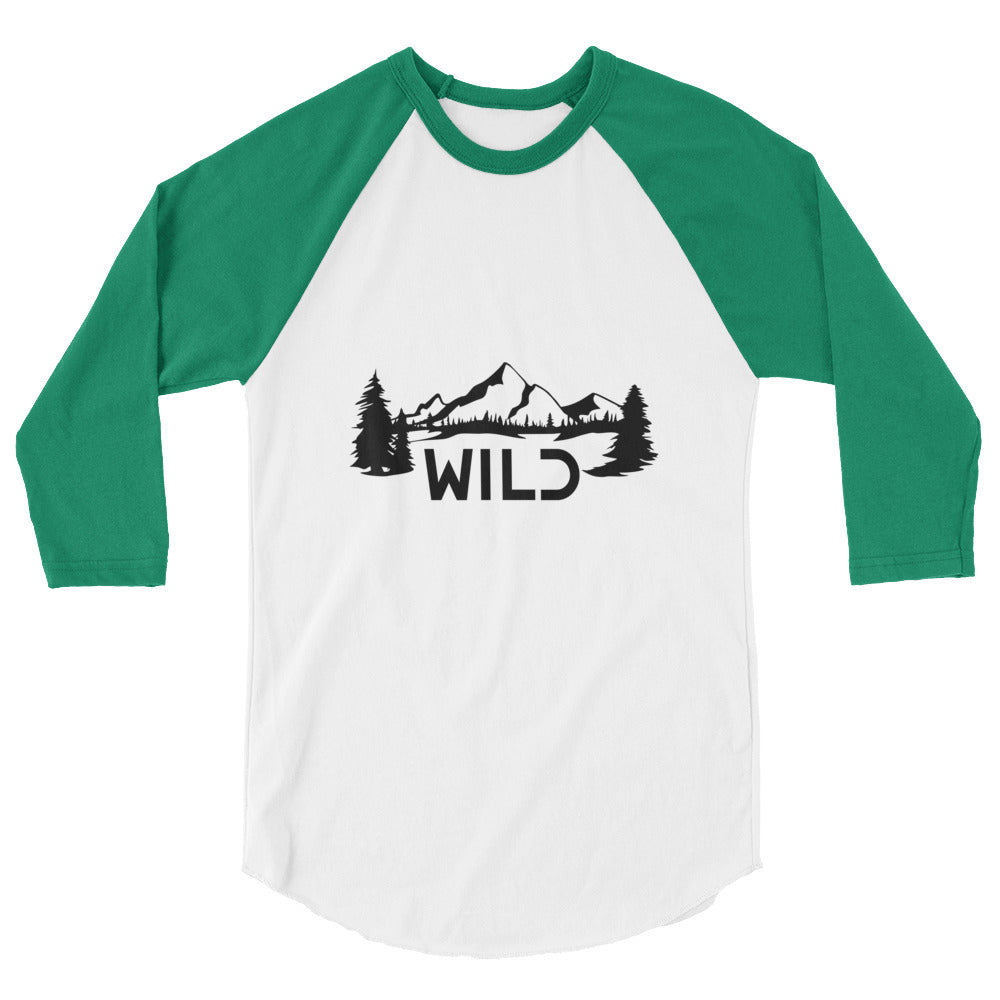 WILD- 3/4 sleeve raglan shirt