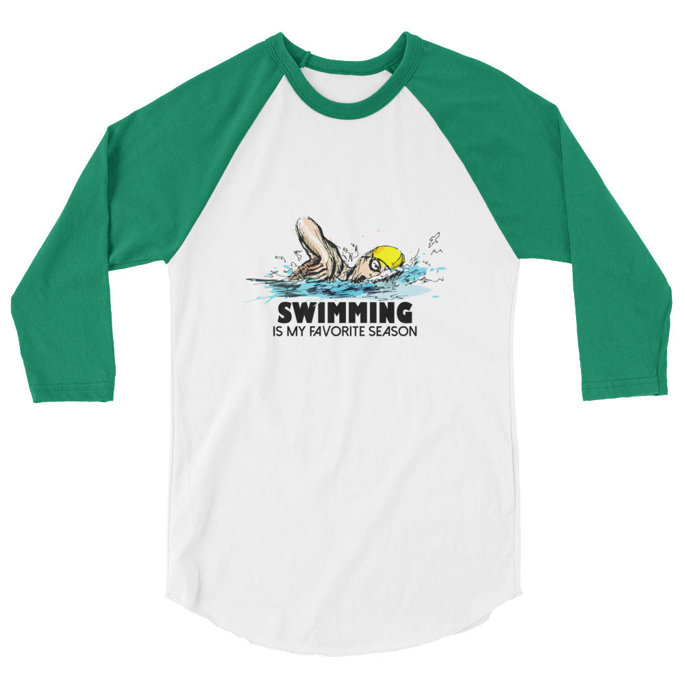 Swimming- 3/4 sleeve raglan shirt