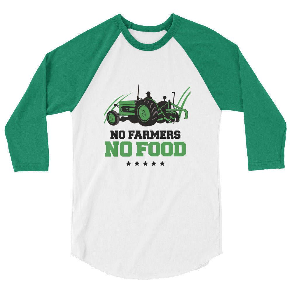 NO FARMERS NO FOOD - 3/4 sleeve raglan shirt