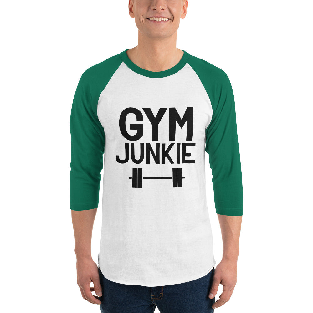 GYM JUNKIE - 3/4 sleeve raglan shirt