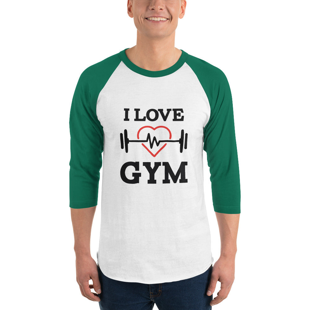 I LOVE GYM - 3/4 sleeve raglan shirt