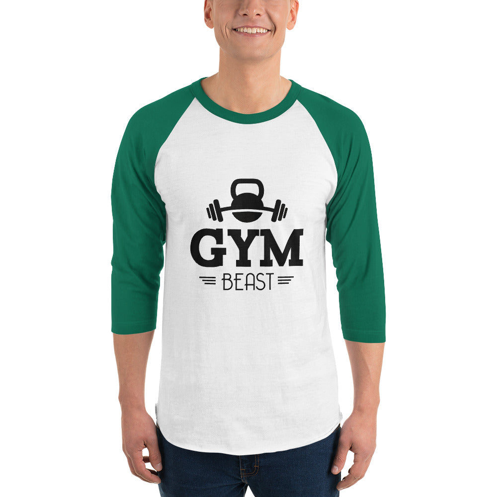 GYM BEAST - 3/4 sleeve raglan shirt
