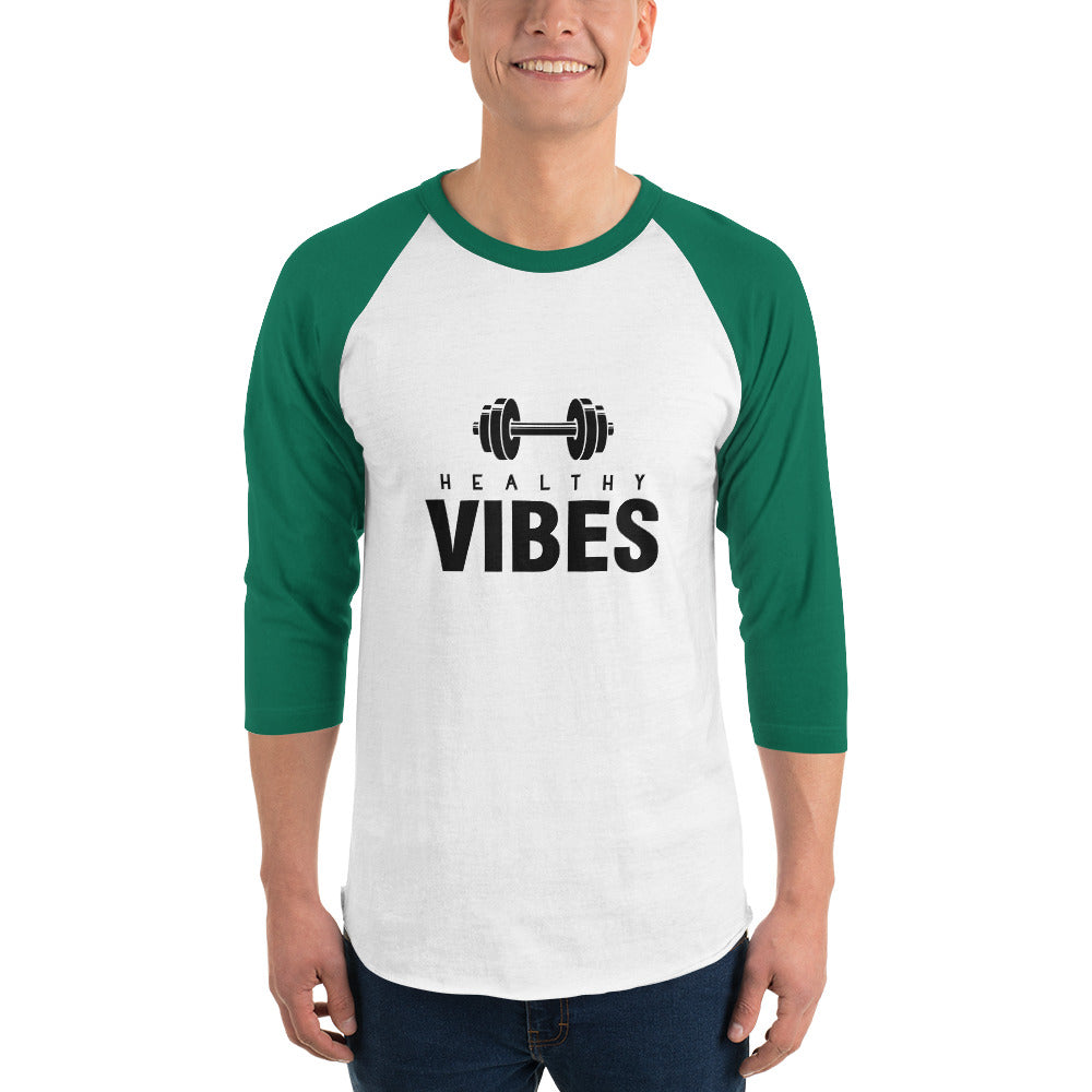 HEALTHY VIBES - 3/4 sleeve raglan shirt
