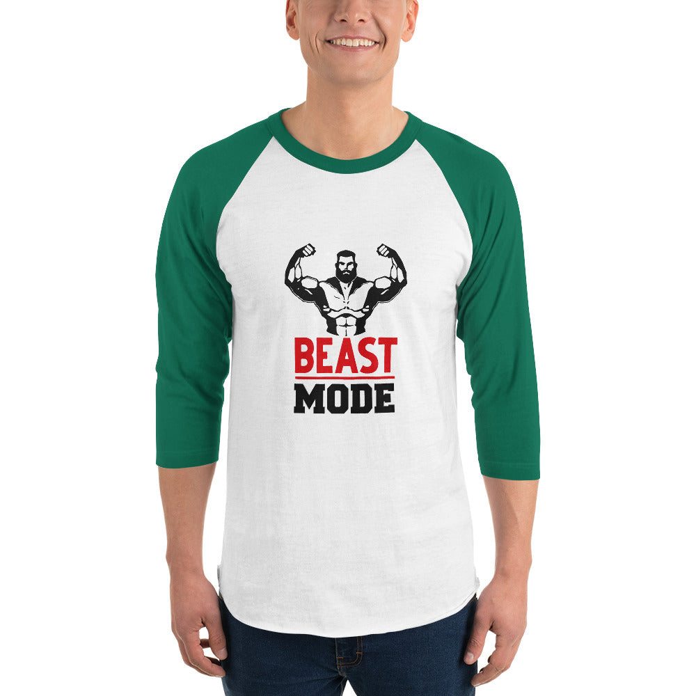 BEAST MODE - 3/4 sleeve raglan shirt