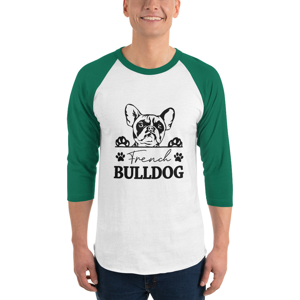 FRENCH BULLDOG - 3/4 sleeve raglan shirt