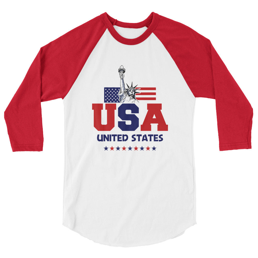 UNITED STATES OF AMERICA - 3/4 sleeve raglan shirt