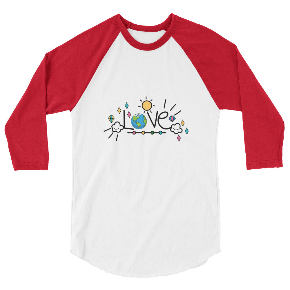 LOVE EARTH - 3/4 sleeve raglan shirt