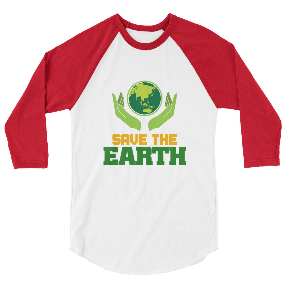 SAVE THE EARTH - 3/4 sleeve raglan shirt