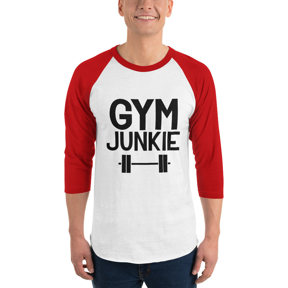 GYM JUNKIE - 3/4 sleeve raglan shirt