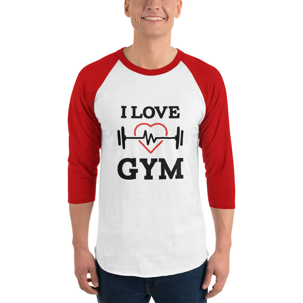I LOVE GYM - 3/4 sleeve raglan shirt