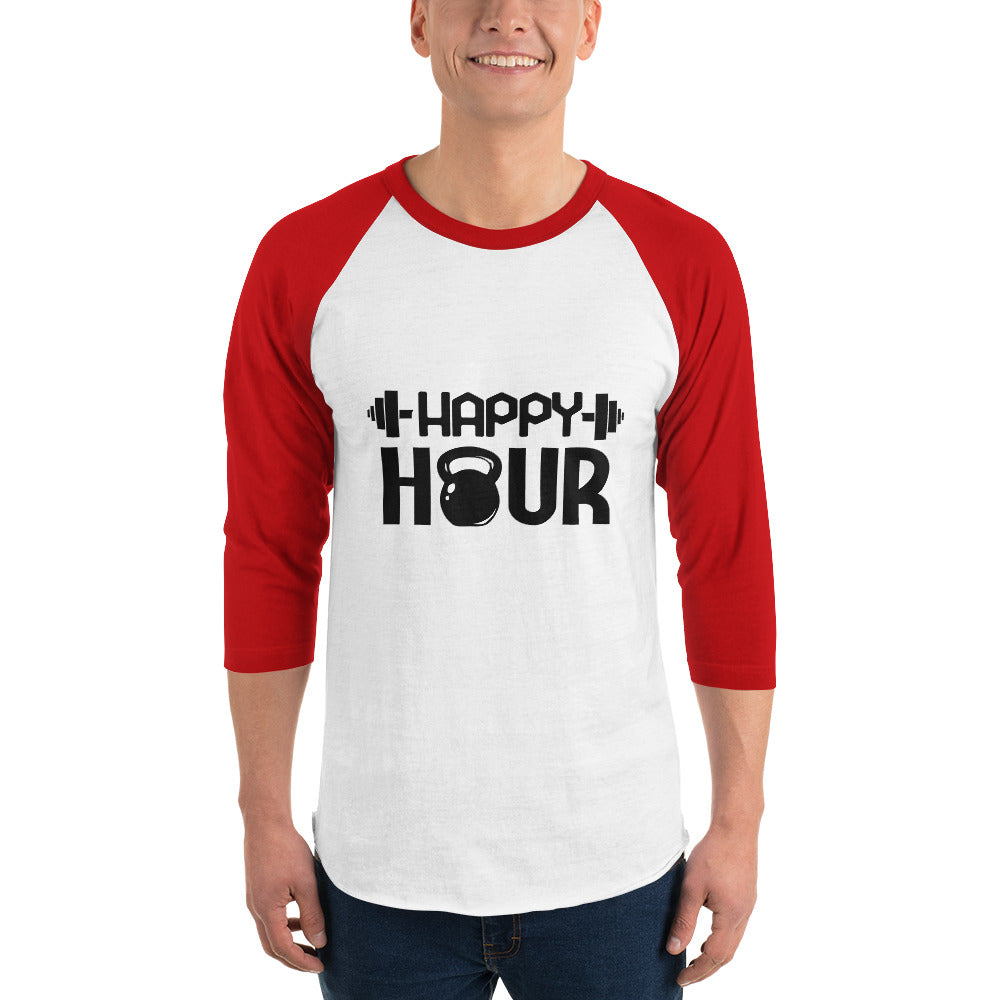 HAPPY HOUR - 3/4 sleeve raglan shirt