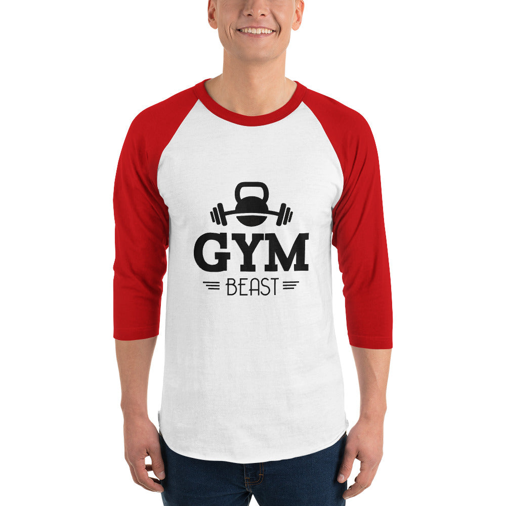 GYM BEAST - 3/4 sleeve raglan shirt