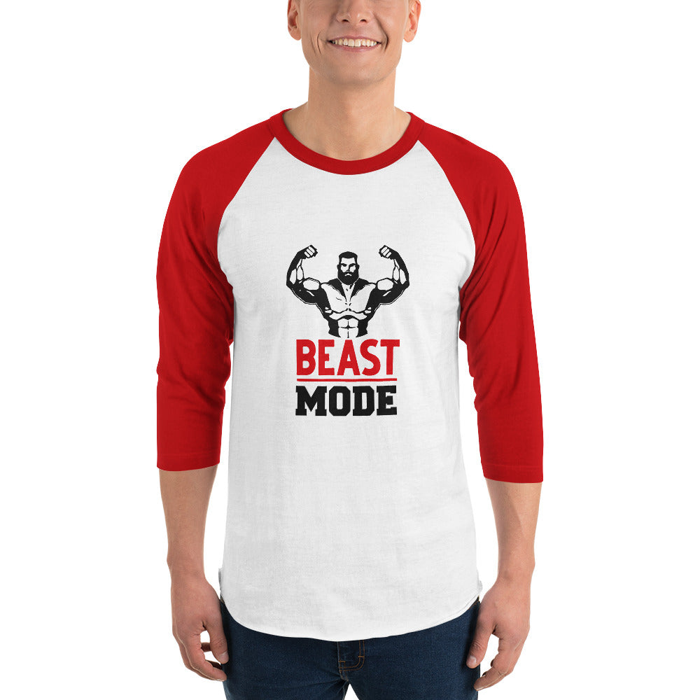 BEAST MODE - 3/4 sleeve raglan shirt