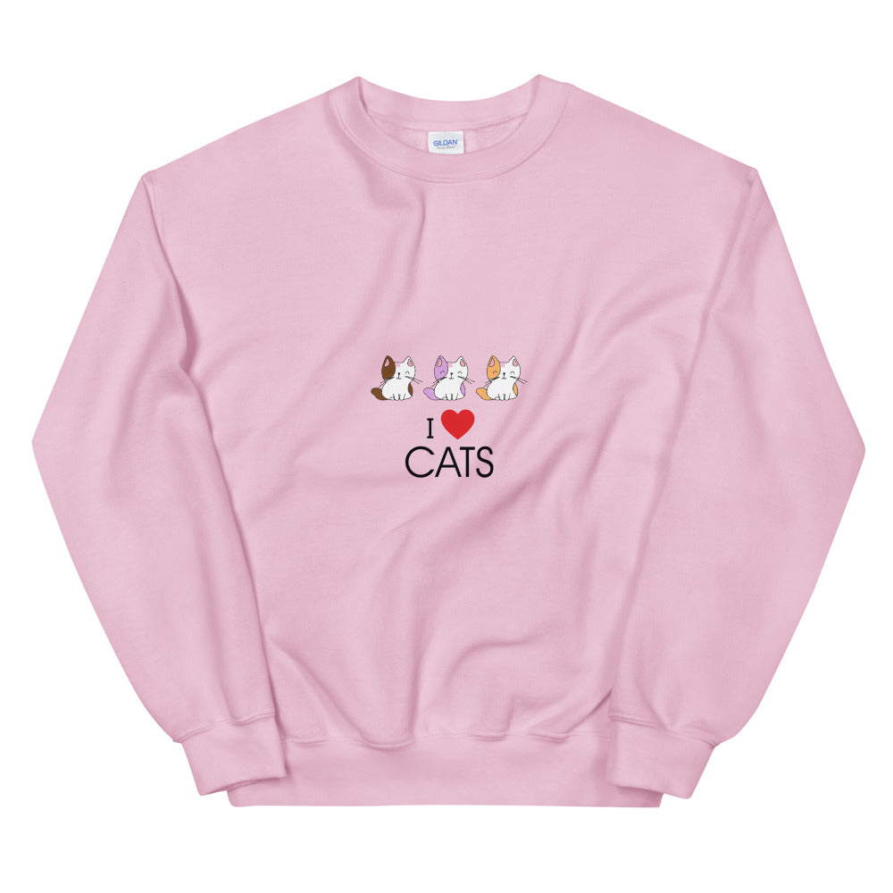 I LOVE CATS- Unisex Sweatshirt