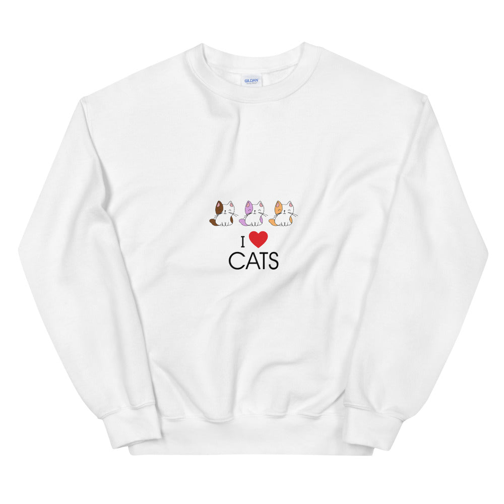 I LOVE CATS- Unisex Sweatshirt