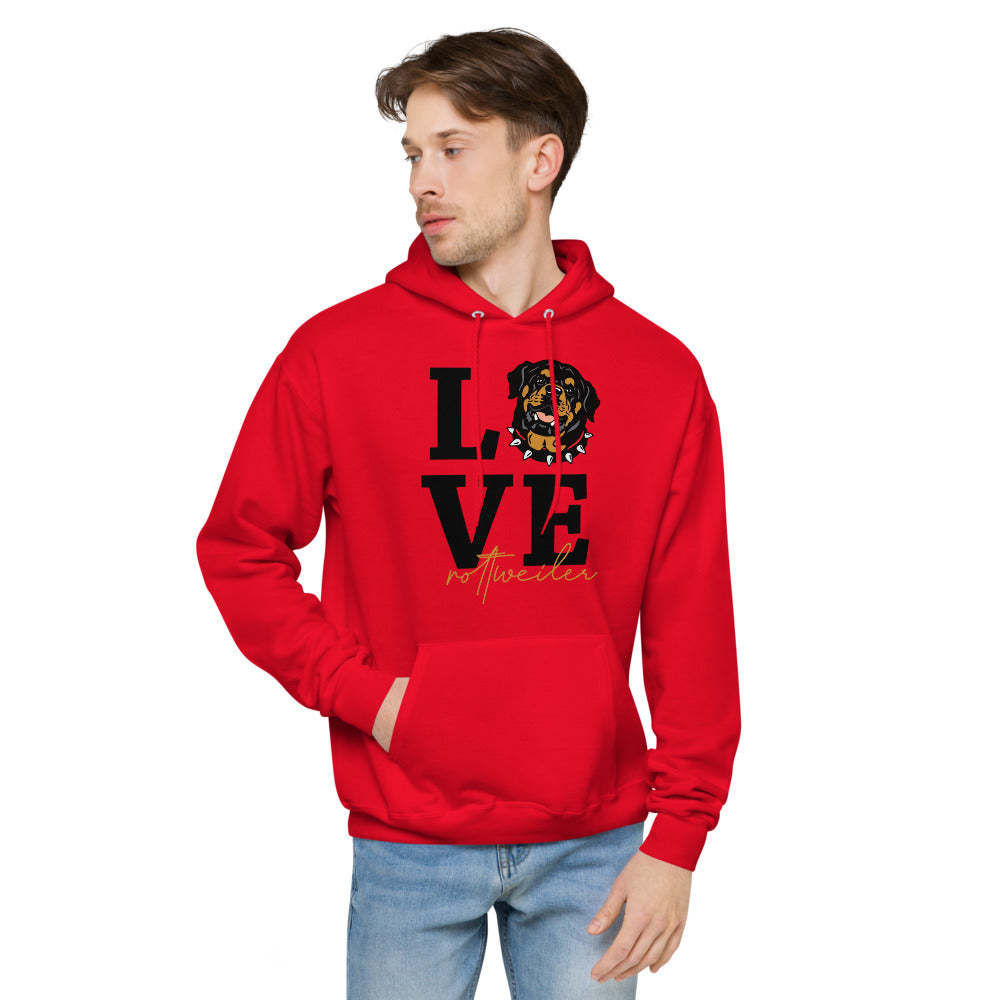 LOVE ROTTWEILER - Unisex fleece hoodie