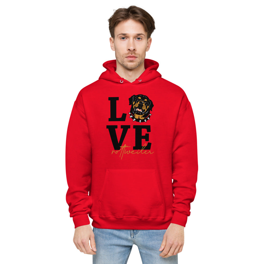 LOVE ROTTWEILER - Unisex fleece hoodie