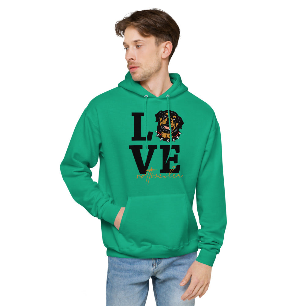 LOVE ROTTWEILER - Unisex fleece hoodie