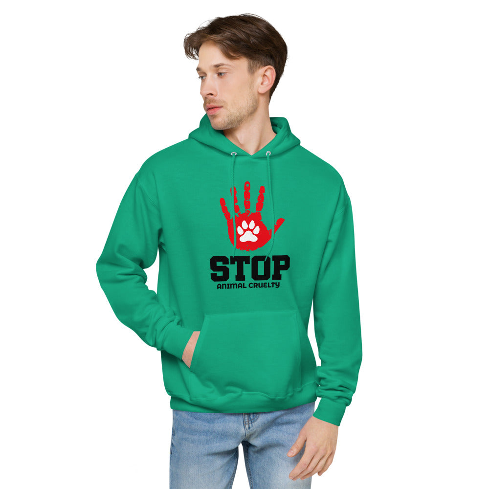 STOP ANIMAL CRUELTY - unisex fleece hoodie