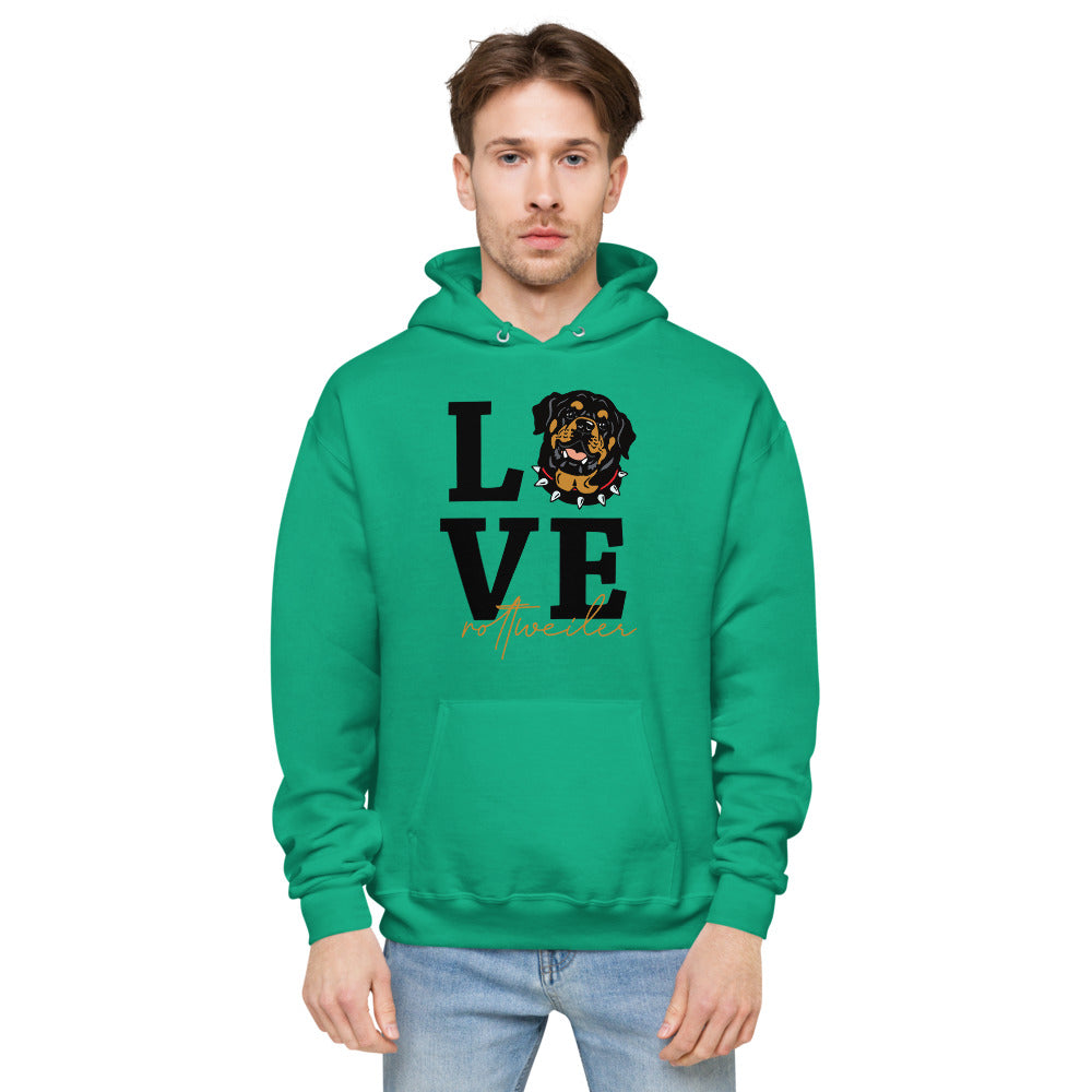 LOVE ROTTWEILER - Unisex fleece hoodie