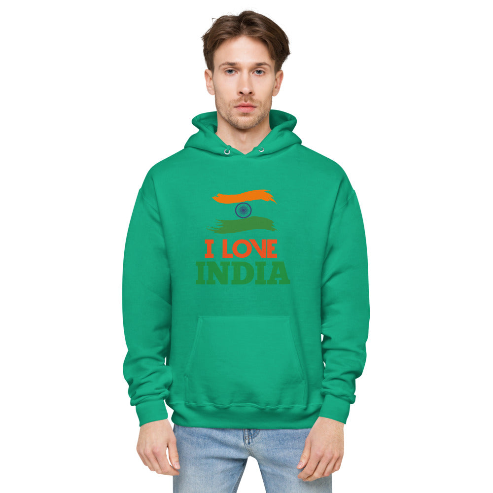 I LOVE INDIA - unisex fleece hoodie