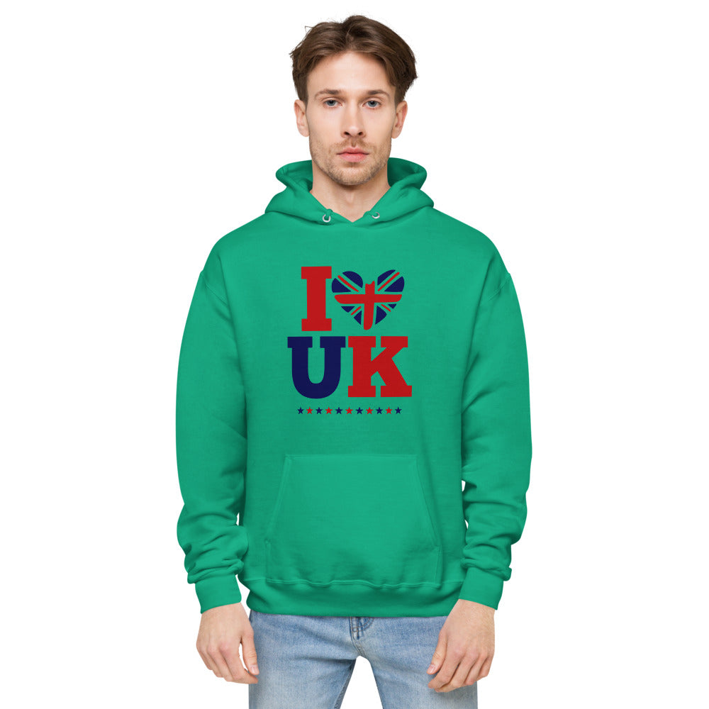 I LOVE UK - unisex fleece hoodie