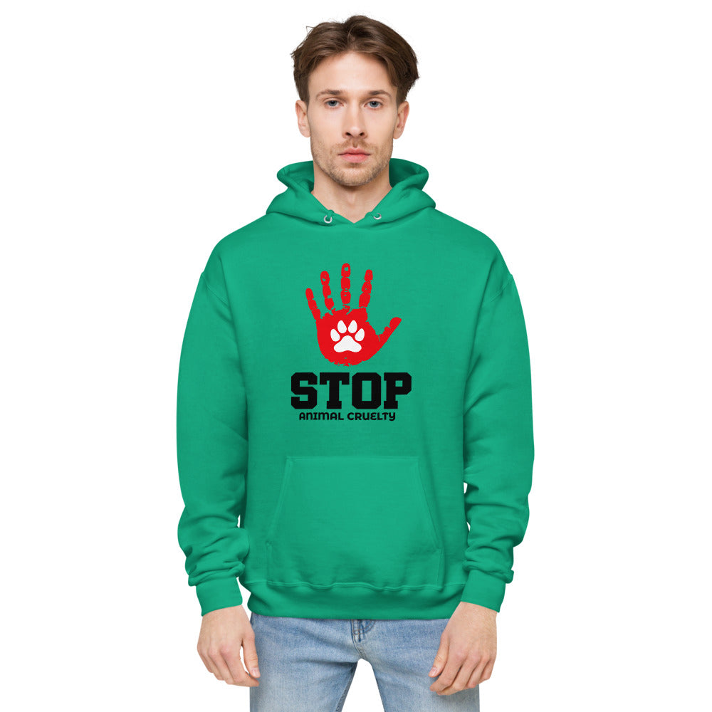 STOP ANIMAL CRUELTY - unisex fleece hoodie