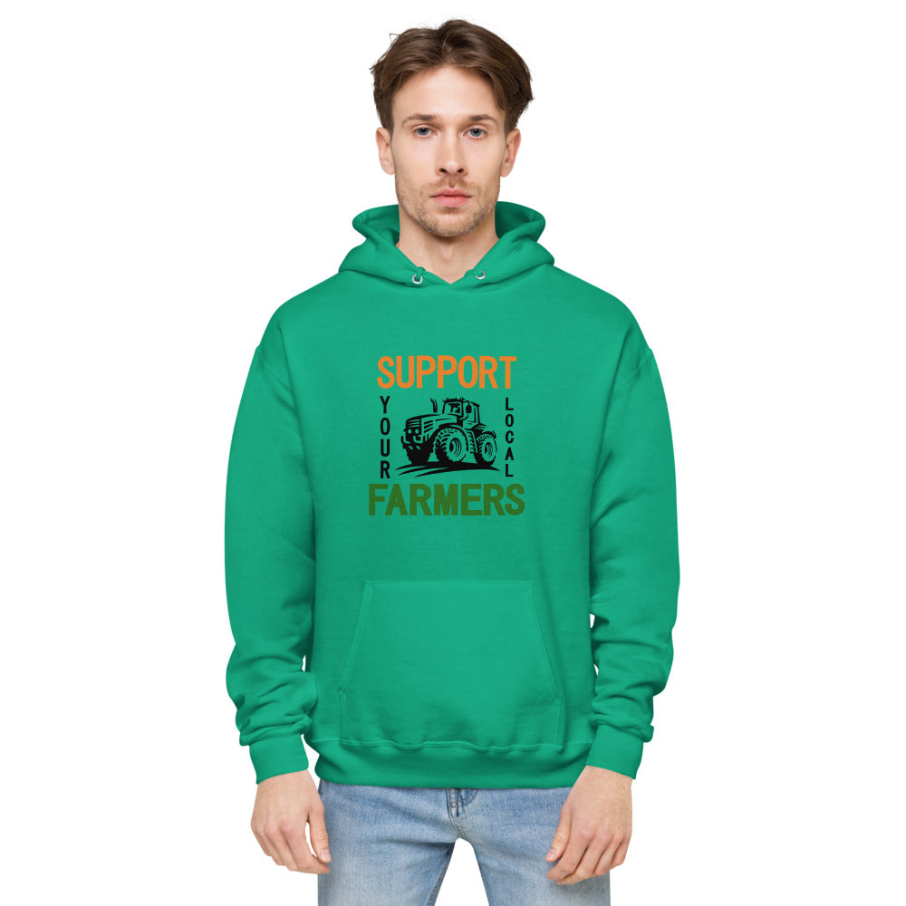 SUPPORT YOUR LOCAL FARMERS - unisex fleece hoodie