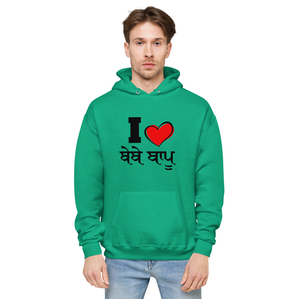 I LOVE BEBE BAPPU - Unisex fleece hoodie