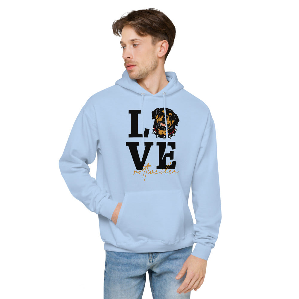 LOVE ROTTWEILER - Unisex fleece hoodie