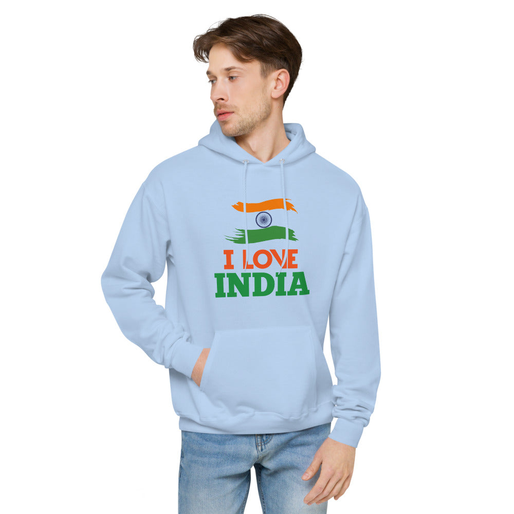 I LOVE INDIA - unisex fleece hoodie