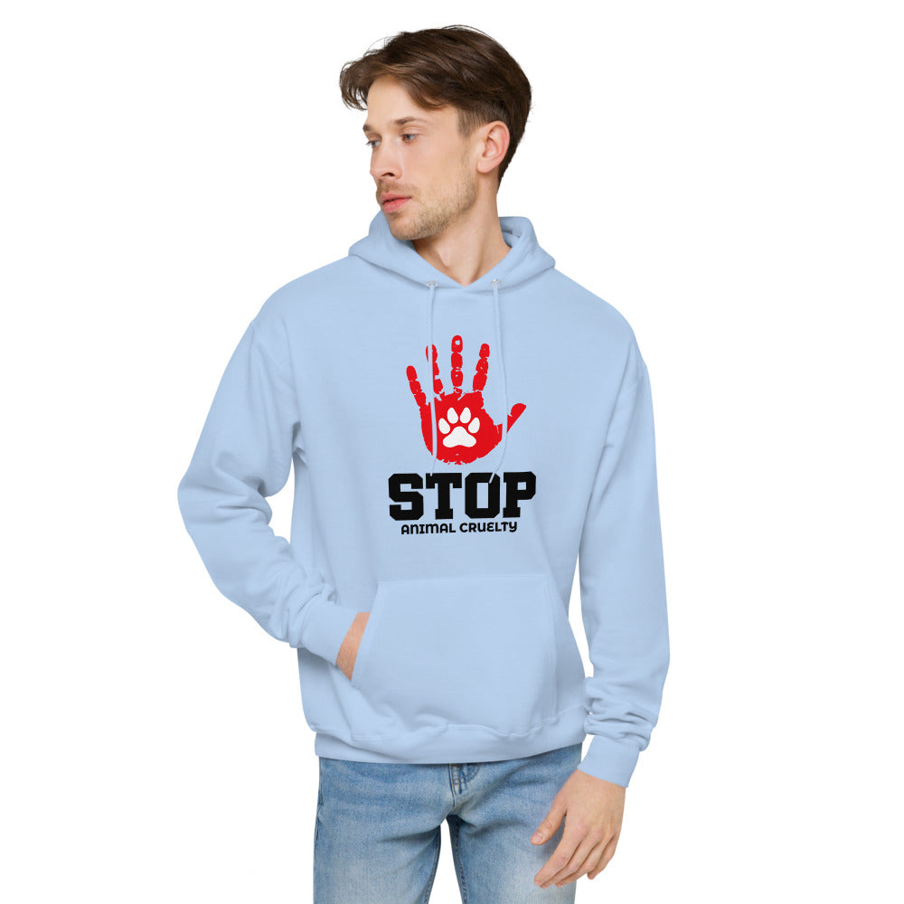 STOP ANIMAL CRUELTY - unisex fleece hoodie