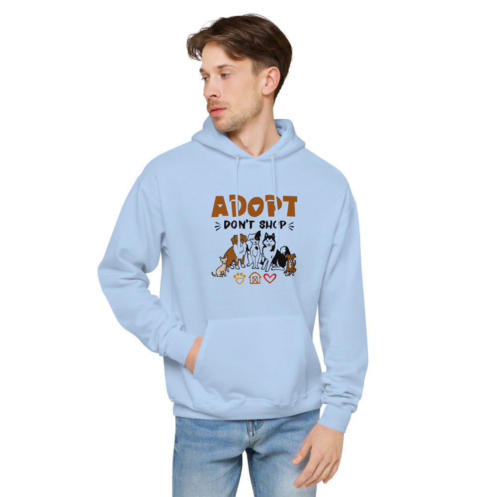 ADOPT DON'T SHOP - unisex fleece hoodie